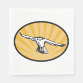 Serviette En Papier Vol Retro Hawk (Devant)