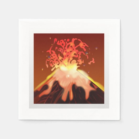 Serviette En Papier Volcan - Emoji (Devant)