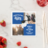 Serviette En Papier Volleyball Graduation Sports Blue (En situation)