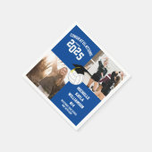 Serviette En Papier Volleyball Graduation Sports Blue (Coin)