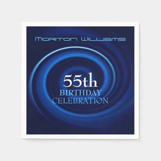 Serviette En Papier Vortex 55e anniversaire Papier de fête Napkins (Devant)
