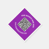 Serviette En Papier Vos informations de code QR Texte personnalisé et  (Coin)