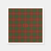 Serviette En Papier Vos initiales sur Bruce Clan tartan (Devant)