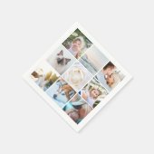 Serviette En Papier Vos Photos Personnalisées Modernes (Coin)