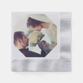Serviette En Papier VOS PROPRES PHOTOS Papier de réception Mariage (Devant)