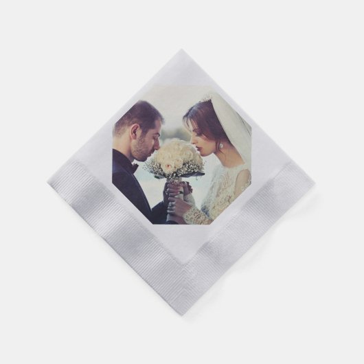 Serviette En Papier VOS PROPRES PHOTOS Papier de réception Mariage (Coin)