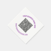 Serviette En Papier Vos serviettes de code QR d'entreprise Exemple de (Coin)