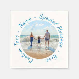 Serviette En Papier Vos serviettes photo préférées avec texte personna