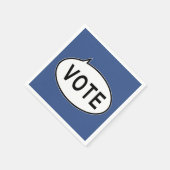 Serviette En Papier VOTE - Bleu (Coin)