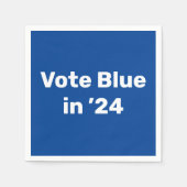 Serviette En Papier Vote Blue en 2024 Napkins (Devant)