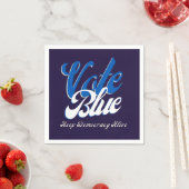 Serviette En Papier Vote Blue Retro Style Word Art Papier (En situation)