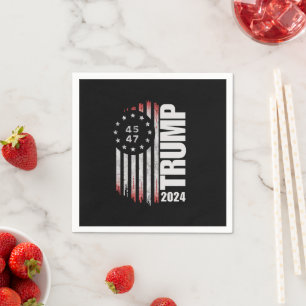 Serviette En Papier Vote Donald Trump 2024 élection 45 47 Américain