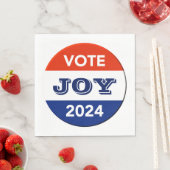 Serviette En Papier Vote Joy 2024 Harris Walz (En situation)