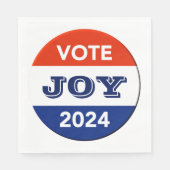 Serviette En Papier Vote Joy 2024 Harris Walz (Devant)