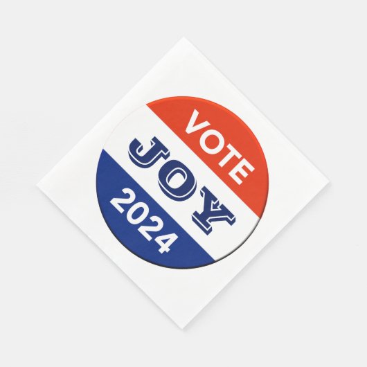 Serviette En Papier Vote Joy 2024 Harris Walz (Coin)