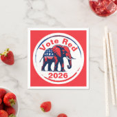 Serviette En Papier Vote Red 2026 (En situation)