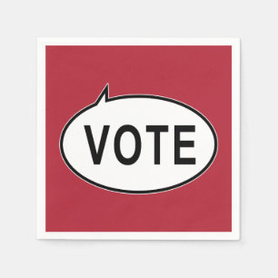 Serviette En Papier VOTE - Rouge