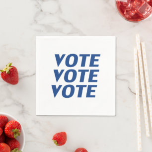 Serviette En Papier "Vote vote" Livre blanc bleu