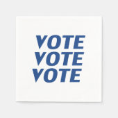 Serviette En Papier "Vote vote" Livre blanc bleu (Devant)