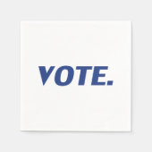 Serviette En Papier "Voter" Papier blanc bleu serviette (Devant)