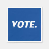 Serviette En Papier "Voter" Papier blanc bleu serviette (Devant)