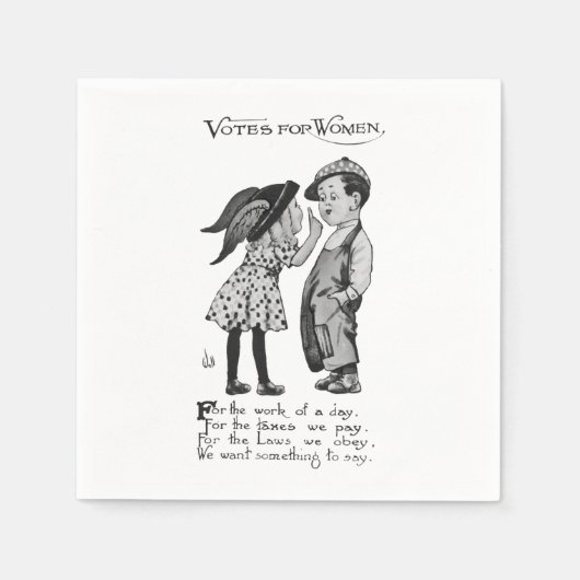 Serviette En Papier Votes Pour Les Femmes (Devant)