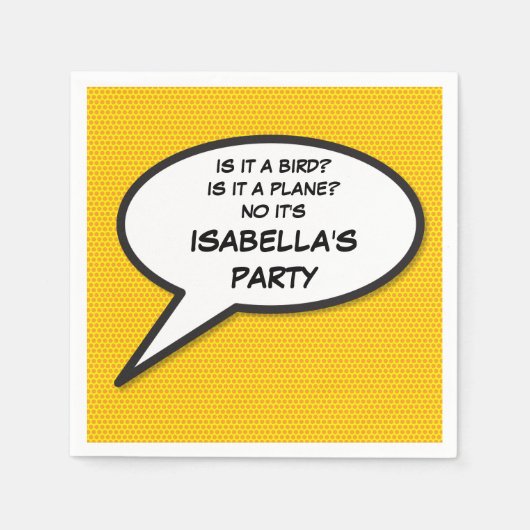 Serviette En Papier Votre bulle de message amusante rétro bande dessin (Devant)