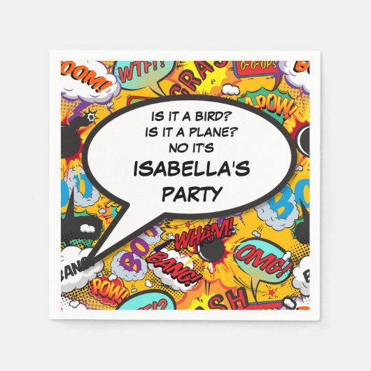 Serviette En Papier Votre bulle de message vocale drôle rétro bande de (Devant)