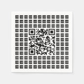 Serviette En Papier Votre code QR Logo/Image Carrelé et modifiable (Devant)