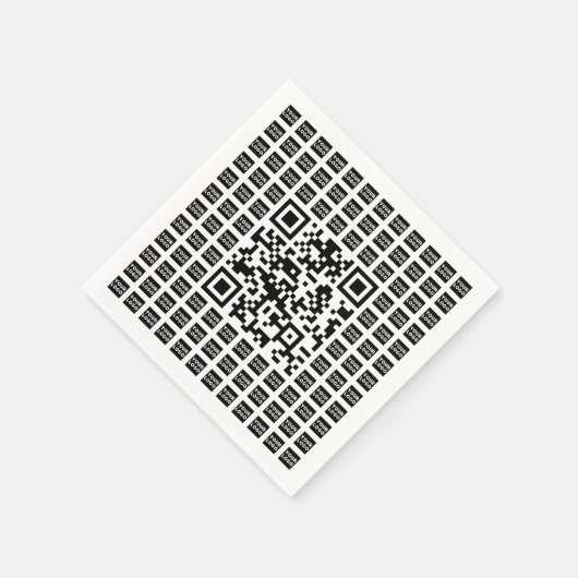 Serviette En Papier Votre code QR Logo/Image Carrelé et modifiable (Coin)