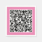 Serviette En Papier Votre code QR personnel lié à votre URL (Devant)