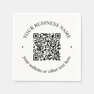 Serviette En Papier Votre code QR téléchargé avec texte circulaire mod