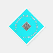 Serviette En Papier Votre code QR Texte et couleurs personnalisés serv (Coin)