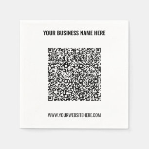Serviette En Papier Votre code QR - Texte personnalisé Naples Choisir 