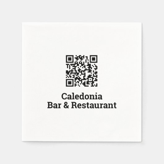 Serviette En Papier Votre conception de code QR (Devant)