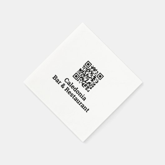 Serviette En Papier Votre conception de code QR (Coin)