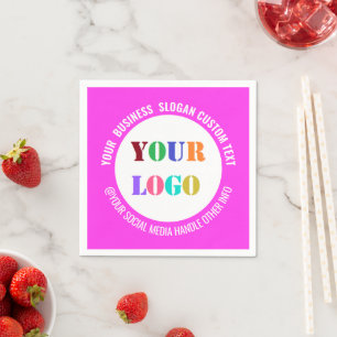 Serviette En Papier Votre entreprise Logo Napkins Exemple Texte person