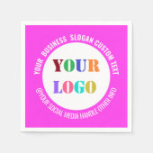 Serviette En Papier Votre entreprise Logo Napkins Exemple Texte person (Devant)