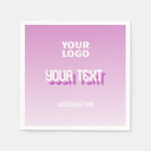 Serviette En Papier Votre logo avec texte rétro-moderne modifiable (Devant)