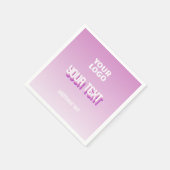 Serviette En Papier Votre logo avec texte rétro-moderne modifiable (Coin)