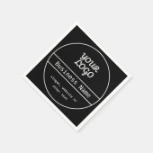 Serviette En Papier Votre logo | Conception commerciale unique modifia (Coin)