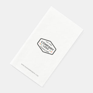 Serviette En Papier Votre logo d'entreprise et site Web personnalisé d