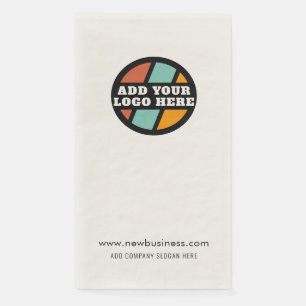 Serviette En Papier Votre logo d'entreprise et votre site Web d'entrep