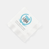Serviette En Papier Votre logo et message d'entreprise | Slogan (Coin)