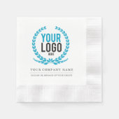 Serviette En Papier Votre logo et message d'entreprise | Slogan (Devant)