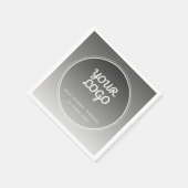 Serviette En Papier Votre logo et votre texte modifiable | Gradient gr (Coin)