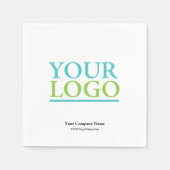 Serviette En Papier Votre logo ici, nom et site Web Promotion (Devant)