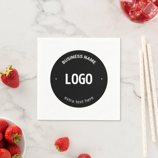Serviette En Papier Votre logo, image ou conception et texte modifiabl (En situation)