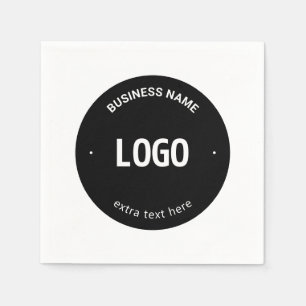 Serviette En Papier Votre logo, image ou conception et texte modifiabl