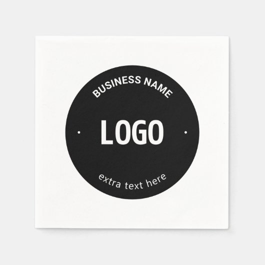 Serviette En Papier Votre logo, image ou conception et texte modifiabl (Devant)
